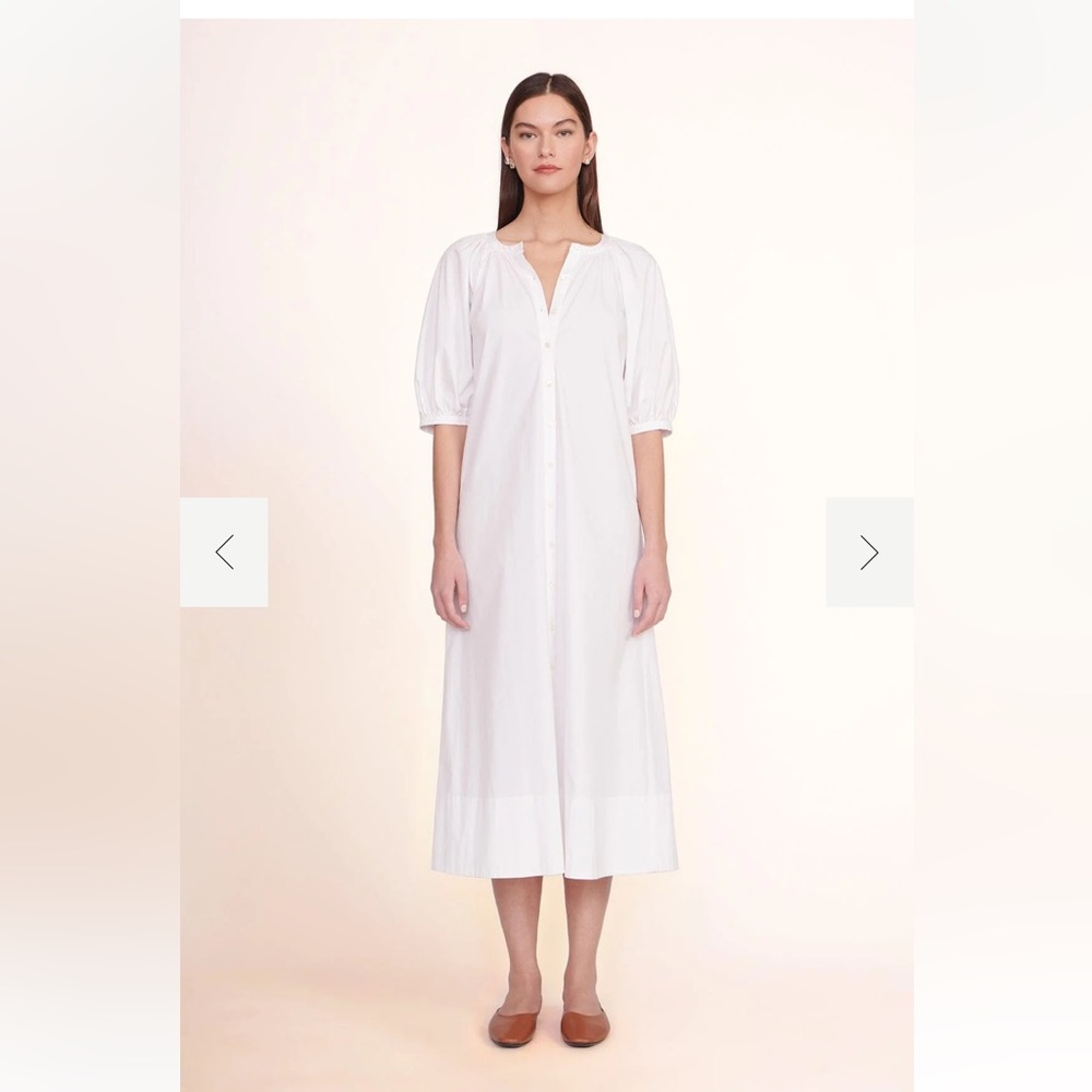 Staud Vincent White Maxi dress - cotton poplin